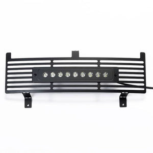 Bumper Grille Insert w/ Curved Flush 10in Light Bar 15-19 Chevy Silverado GMC Sierra 2500 3500 HD