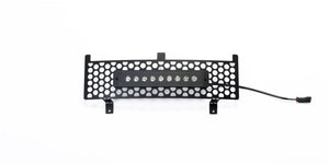 Bumper Grille Insert w/ Curved Flush 10in Light Bar 15-19 Chevy Silverado GMC Sierra 2500 3500 HD