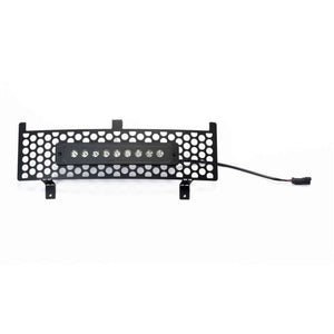 Bumper Grille Insert w/ Curved Flush 10in Light Bar 15-19 Chevy Silverado GMC Sierra 2500 3500 HD