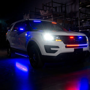 12In. Pair Blue / White E-Blades Light Bars Universal