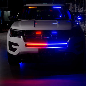 12In. Pair Red / White E-Blades Light Bars Universal