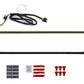 18in Split Red Light Blade Direct Fit Kit Red/White Universal
