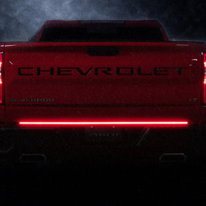 48In Direct Fit Red Blade Kit Tailgate Bars 23-25 GMC Canyon