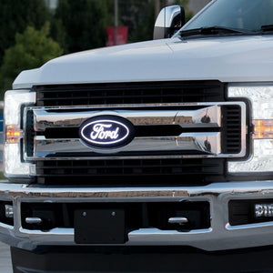Front Luminix Ford LED Emblem w/ Camera CutOut 17-19 Ford F-250 F-350 F-450 Super Duty
