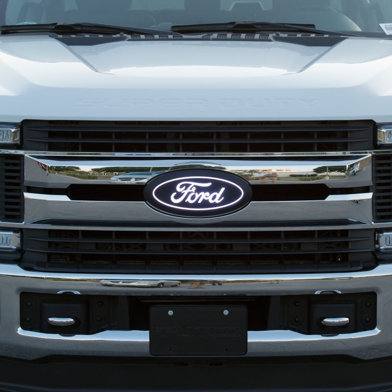 LED Front Emblem w/ Camera Cutout 20-22 Ford F-250 F-350 F-450 Super Duty