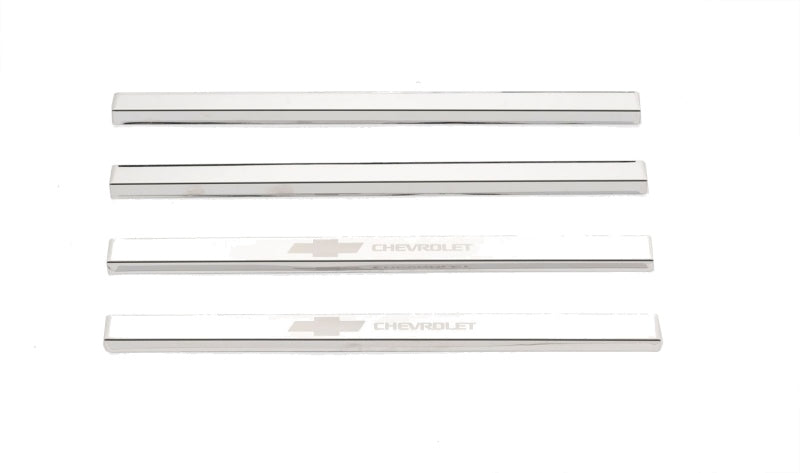 CHEVROLET Etching SS Door Sill Plates 14-19 Chevy Silverado GMC Sierra 1500 2500 3500 HD