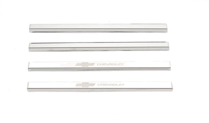 CHEVROLET Etching SS Door Sill Plates 14-19 Chevy Silverado GMC Sierra 1500 2500 3500 HD
