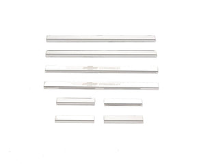 8pcs Stainless Steel Door Sills 14-19 Chevy Silverado GMC Sierra 1500 2500 3500 HD