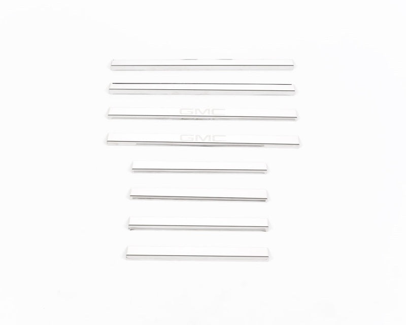 8pcs Stainless Steel Door Sills w/ GMC Etching 14-19 GMC Sierra 1500 2500 3500 HD