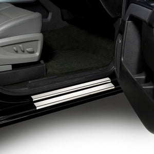 2pc Stainless Steel Door Sills 19-25 Chevy Silverado GMC Sierra 1500 2500 3500 HD