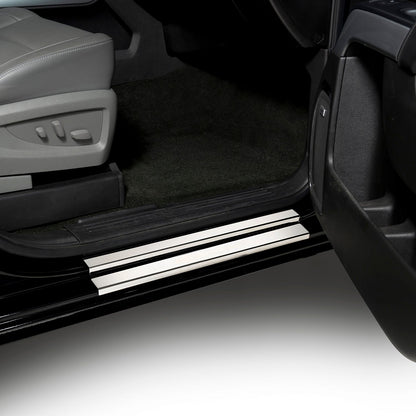 2pc Stainless Steel Door Sills 19-25 Chevy Silverado GMC Sierra 1500 2500 3500 HD