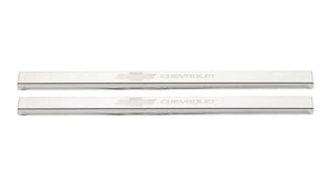 Chevrolet Bowtie Licensed SS Door Sill Plates 19-25 Chevy Silverado 1500 2500 3500 HD