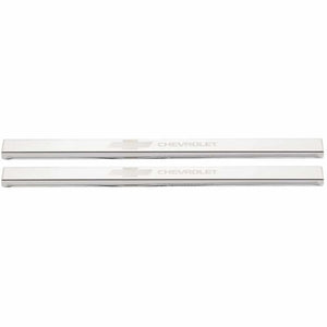 Chevrolet Bowtie Licensed SS Door Sill Plates 19-25 Chevy Silverado 1500 2500 3500 HD