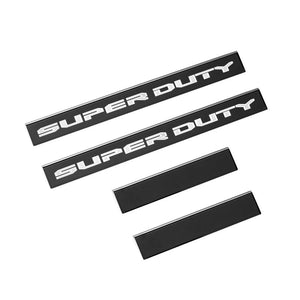 4pcs Black Platinum Door Sills 17-22 Ford F-250 F-350 F-450 F-550 Super Duty