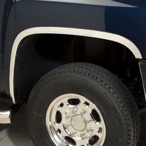 Full Stainless Steel Fender Trim 11-14 Chevy Silverado 3500 HD