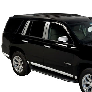8pcs Stainless Steel Rocker Panels 4.75in 07-14 Chevy Suburban, GMC Yukon, Cadillac Escalade ESV