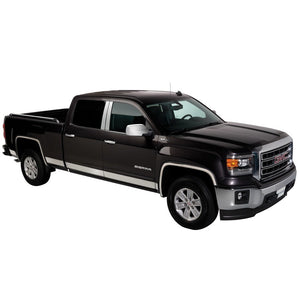 10pcs Stainless Steel Rocker Panels 14-19 GMC Sierra 1500 2500 3500 HD