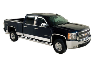 8pcs Stainless Steel Rocker Panels 15-19 Chevy Silverado 3500 HD