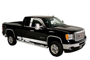 10pcs Stainless Steel Rocker Panels 14-19 Chevy Silverado 1500 2500 3500 HD
