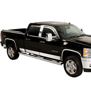 10pcs Stainless Steel Rocker Panels 15-19 GMC Sierra 2500 3500 HD