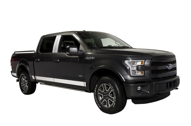 12pcs SS Rocker Panels 15-20 Ford F-150 Custom Fit
