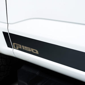 12pcs 4.25in Wide SS Rocker Panels 21-24 Ford F-150