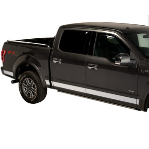 12pcs 4.25in Wide SS Rocker Panels 21-24 Ford F-150