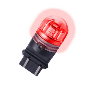 Pair LumaCore 3157 Red Universal LED Bulbs for Vehicles