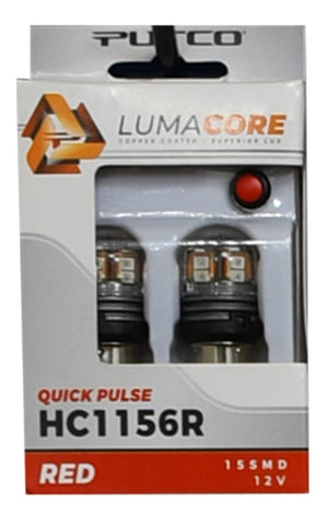 Pair LumaCore 1156 Red x3 Strobe w/ Bright Stop Universal