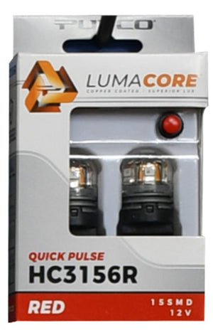 2 LumaCore 3156 Red (x3 Strobe w/ Bright Stop) Universal