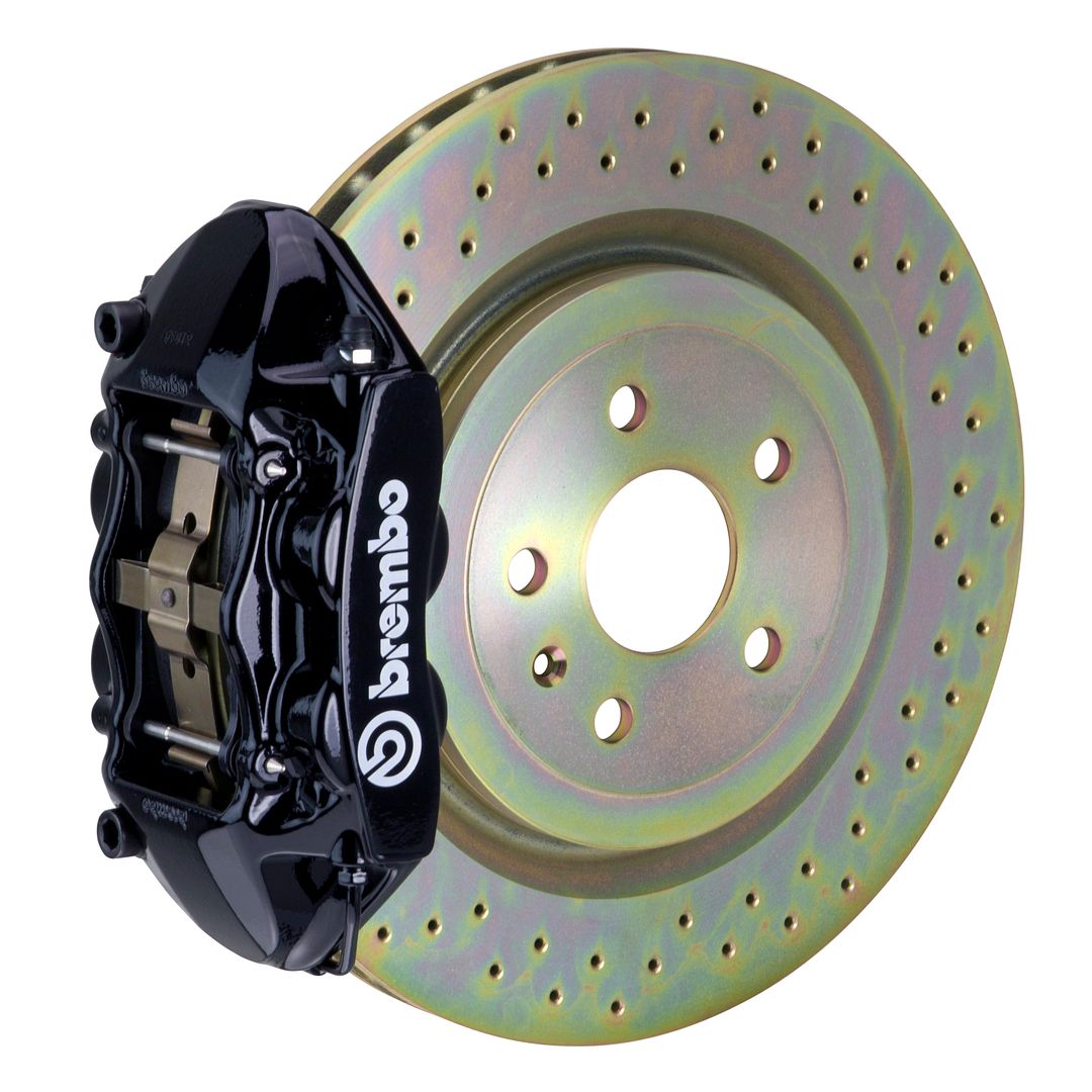Brembo REAR GT Big Brake BBK 4piston Black 365x28 Drill Disc Camaro V6 10-14