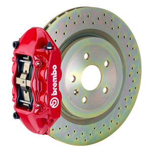 Brembo REAR GT Big Brake BBK 4piston Red 365x28 Drill Disc Camaro V6 10-14