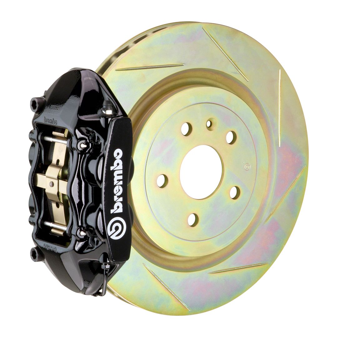 Brembo REAR GT Big Brake BBK 4piston Black 365x28 Slot Disc Camaro V6 10-14