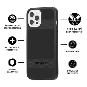 Pelican Protector Case for iPhone 13 Pro Max Devices - Black