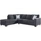 Riles Left Chaise Sectional grey