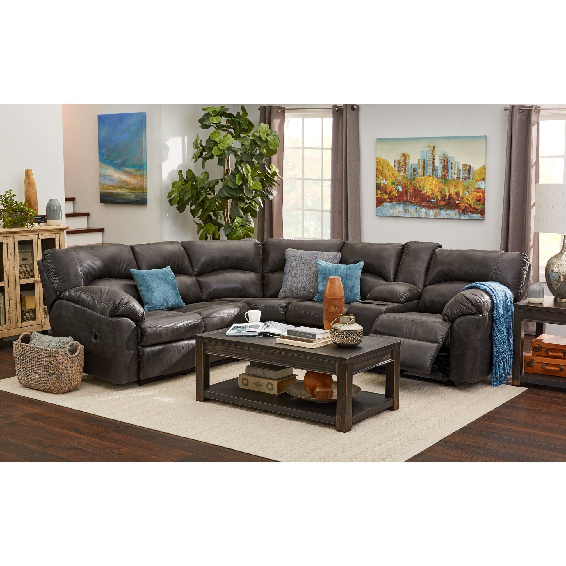 Grey Grover 2 Piece Reclining Sectional