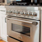 ZLINE 36 in. 4.6 cu. ft. Legacy Dual Fuel Range with 6 Burner Gas Cooktop and Electric Convection Oven in Stainless Steel (RA36)