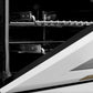 ZLINE Autograph Edition 30 in. 4.0 cu. ft. Legacy Dual Fuel Range with 4 Burner Gas Cooktop and Electric Convection Oven in DuraSnow® Stainless Steel with White Matte Door and Champagne Bronze Accents (RASZ-WM-30-CB)