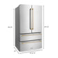 ZLINE Autograph Edition 30 in. Kitchen Package with Stainless Steel Dual Fuel Range, Range Hood, Dishwasher and Refrigerator with Polished Gold Accents (4KAPR-RARHDWM30-G)