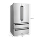 ZLINE Autograph Edition 30 in. Kitchen Package with Stainless Steel Dual Fuel Range, Range Hood, Dishwasher and Refrigerator with Matte Black Accents (4KAPR-RARHDWM30-MB)