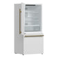 FORNO Espresso Milano 31" 17.2 cu. ft. Refrigerator and Bottom Freezer with Ice Maker in White and Antique Brass Handles
