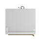 FORNO Espresso Milano 31" 17.2 cu. ft. Refrigerator and Bottom Freezer with Ice Maker in White and Antique Brass Handles