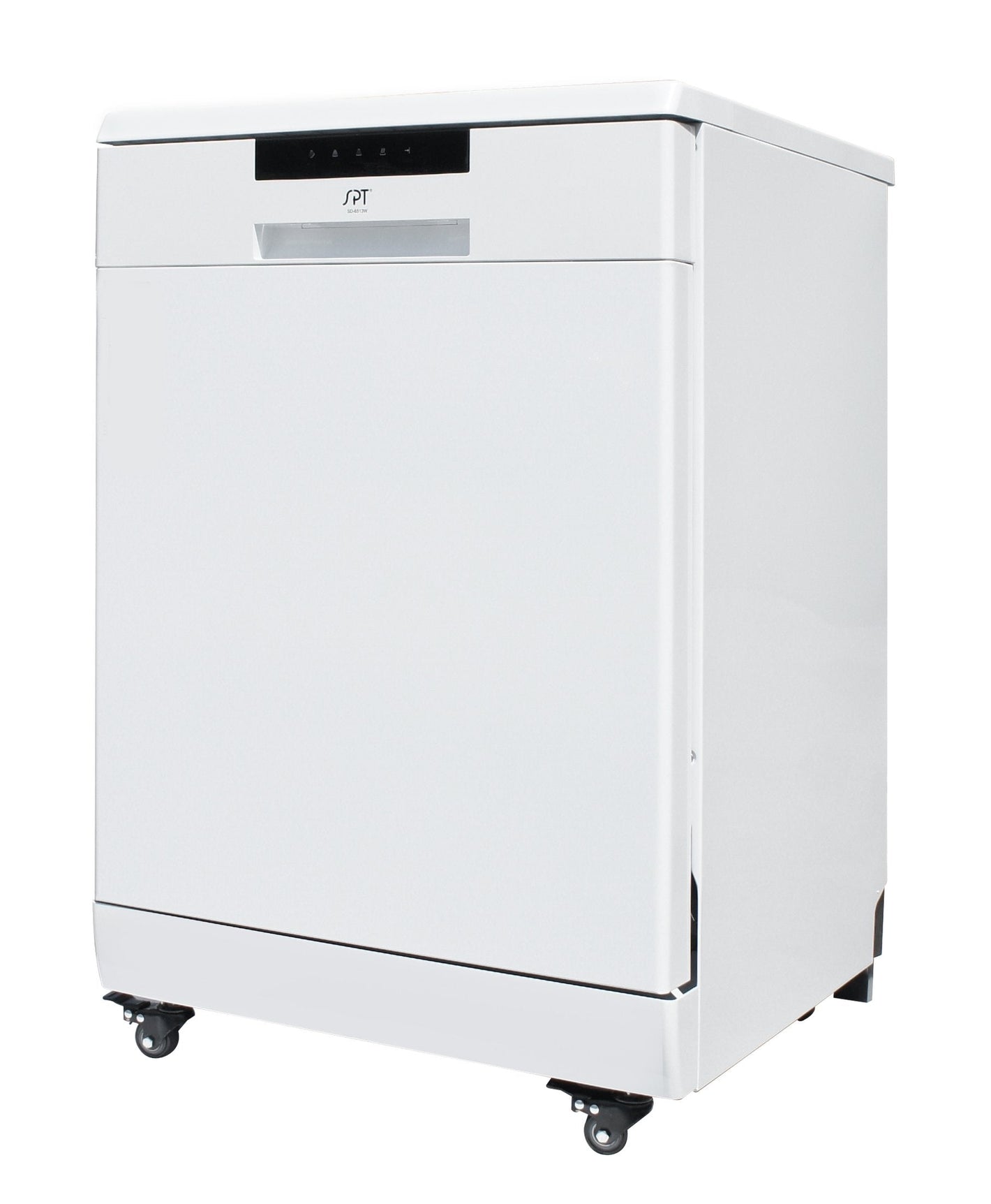 SPT - SD-6513W: Energy Star 24″ Portable Stainless Steel Dishwasher – White