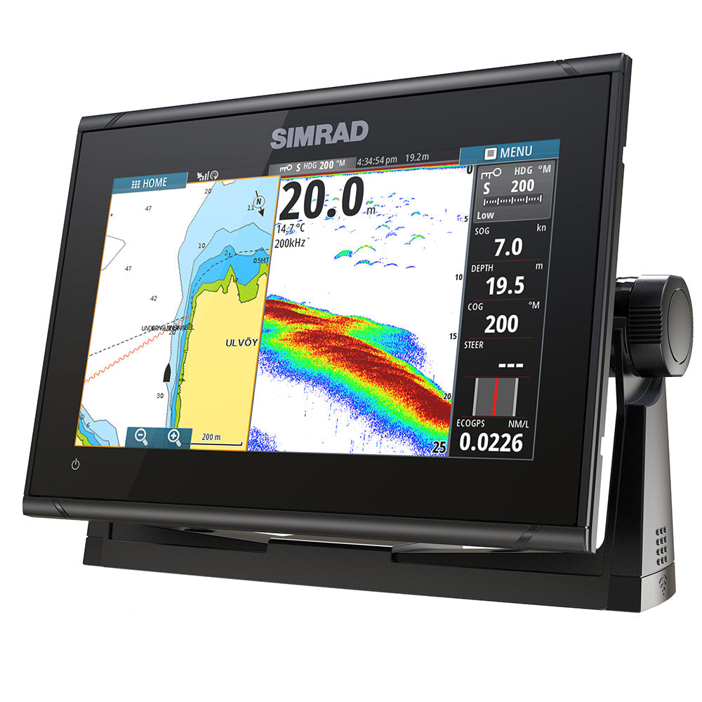 Simrad GO9 XSE Chartplotter/Fishfinder - C-MAP Discover Chart