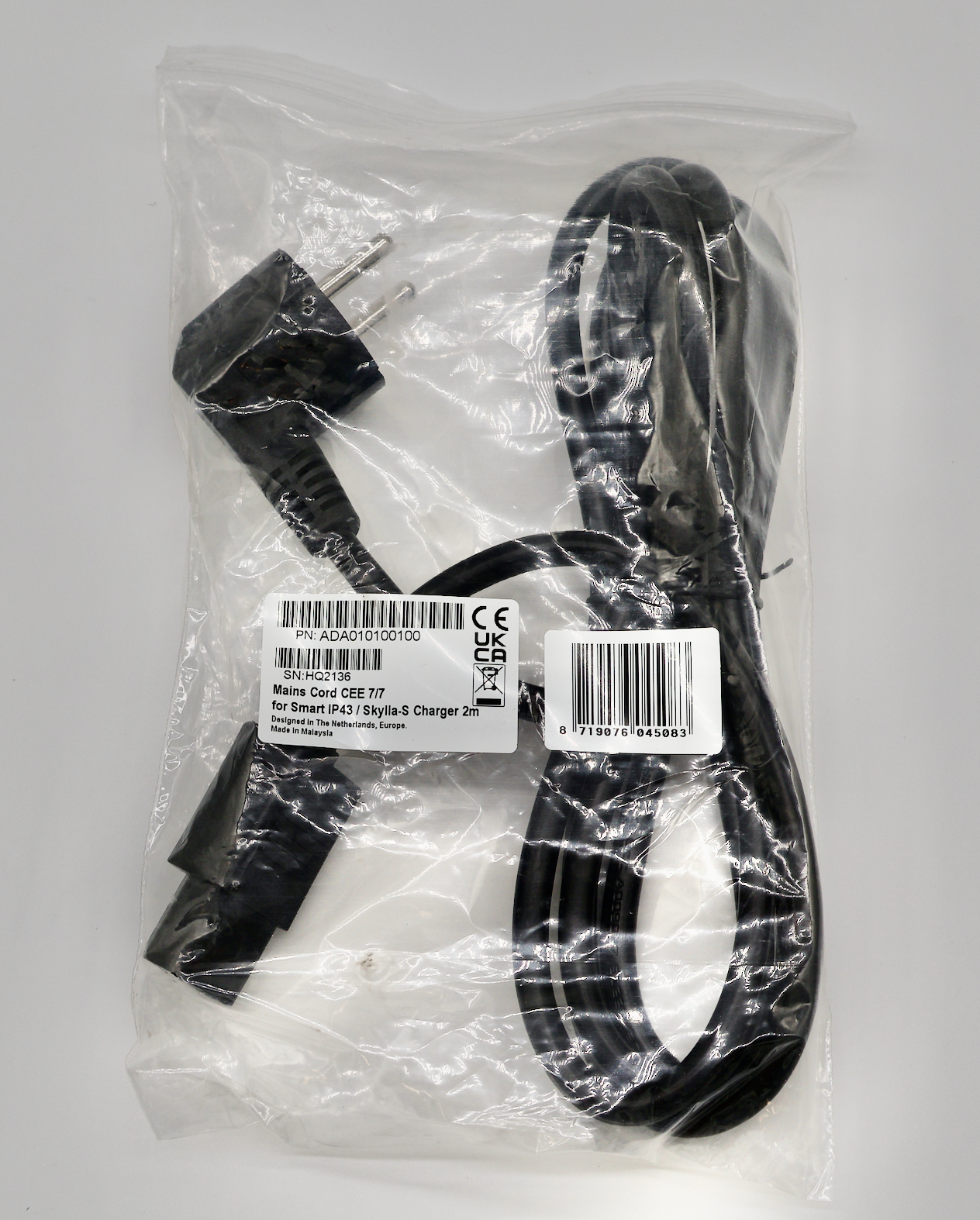 Phoenix Smart IP43 Charger Mains Cord CEE 7/7