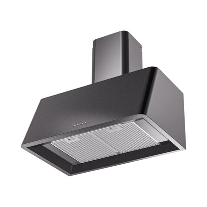 ILVE Nostalgie II 30-Inch 600 CFM Wall Mounted Range Hood in Glossy Black (UAG30BK)