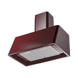ILVE Nostalgie II 30-Inch 600 CFM Wall Mounted Range Hood in Burgundy (UAG30BU)
