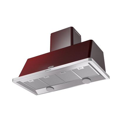 ILVE Majestic II 48-Inch 850 CFM Wall Mount Range Hood in Burgundy (UAM120BU)