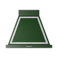 ILVE Nostalgie II 30-Inch 600 CFM Wall Mounted Range Hood in Emerald Green with Chrome Trim (UANB30EGC)