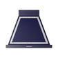 ILVE Nostalgie II 30-Inch 600 CFM Wall Mounted Range Hood in Midnight Blue with Chrome Trim (UANB30MBC)